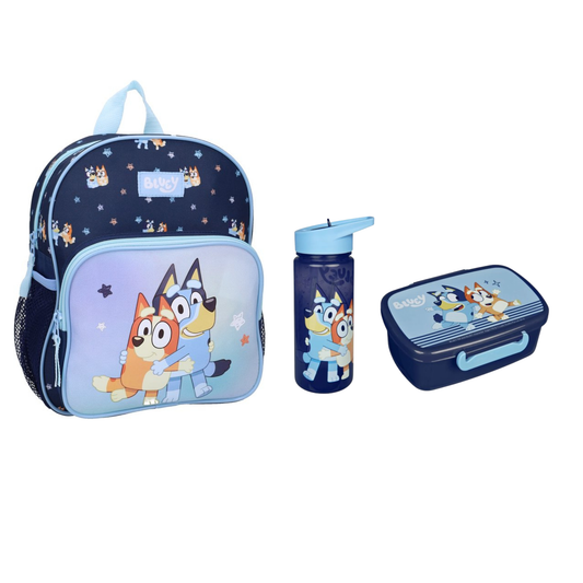 Bluey schoolset; rugzak en lunchset