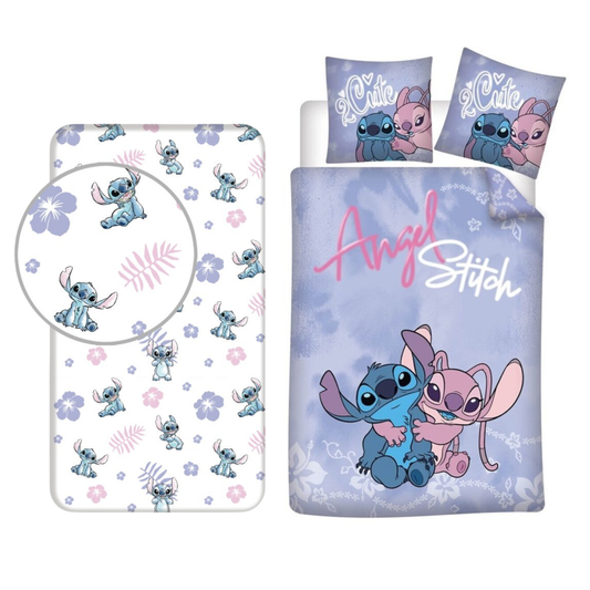 Lilo & Stitch slaapkamerset; dekbedovertrek en hoeslaken