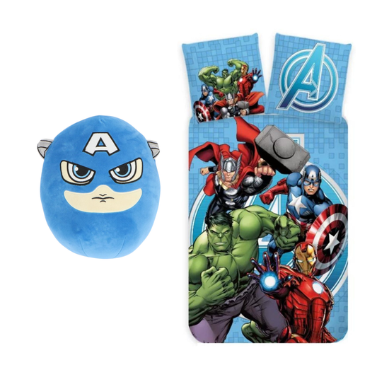 Avengers dekbedovertrek + squishy