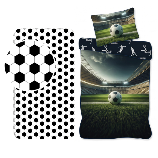 Voetbal dekbedovertrek + hoeslaken
