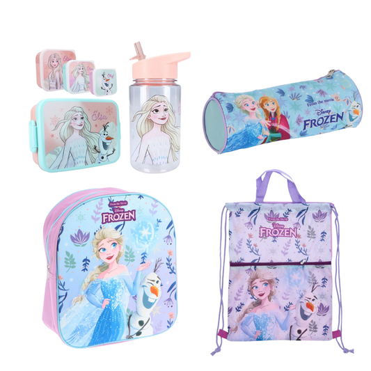 Frozen back to school: etui, rugzak, gymtas, drinkfles, lunchbox en snackbox