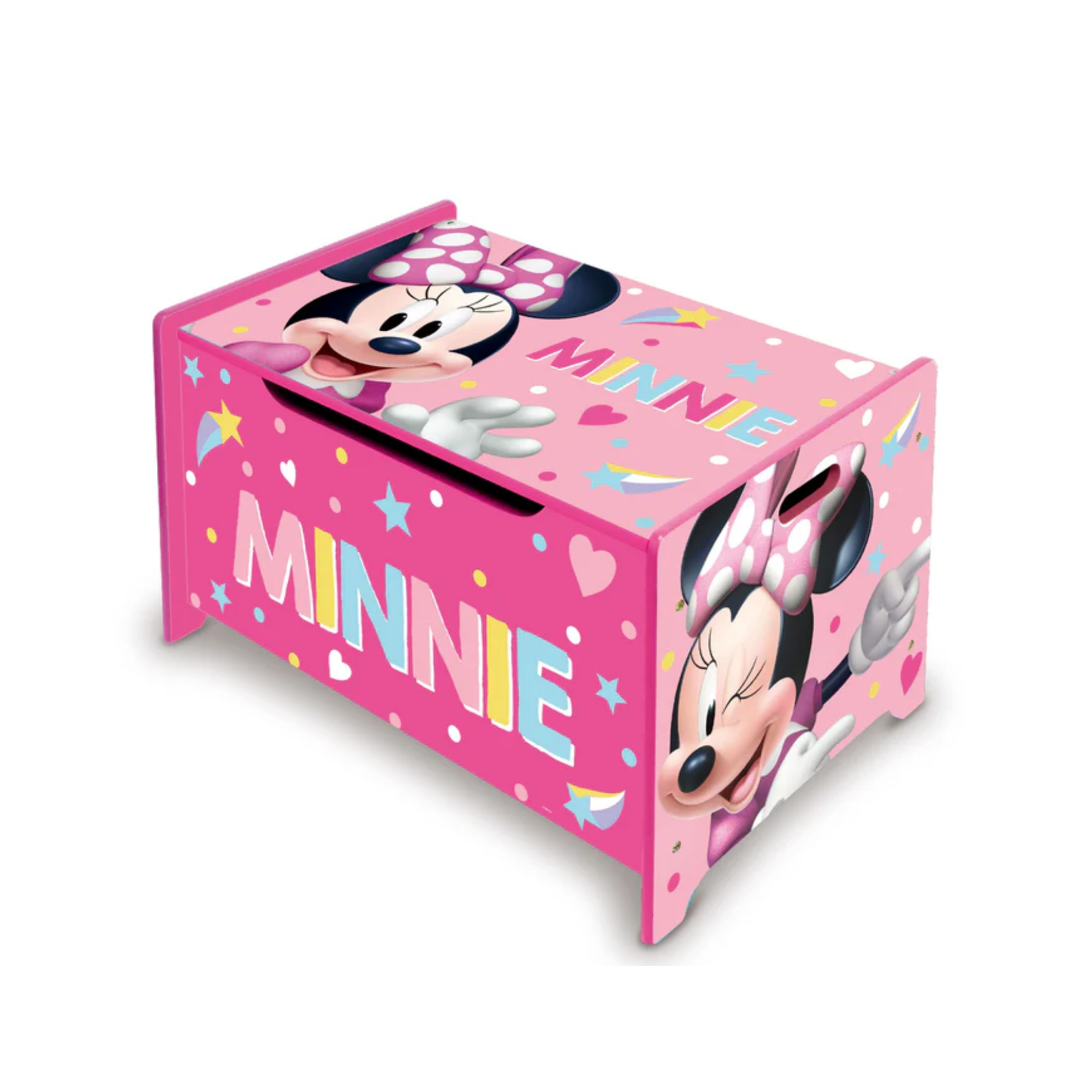 Minnie Mouse slaapkamerset; speelgoedkist, kussen en fleecedeken