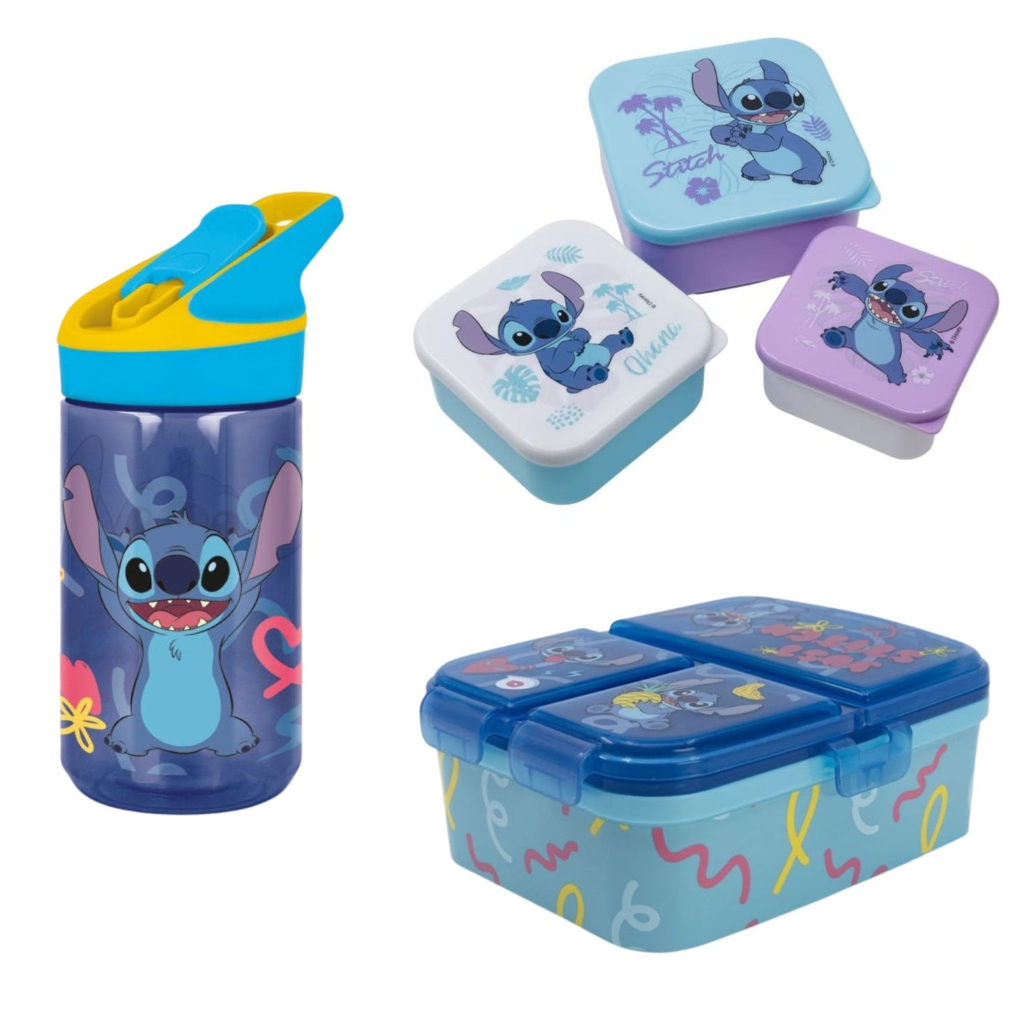 Lilo & Stitch lunchset; drinkfles, lunchbox en snackbox
