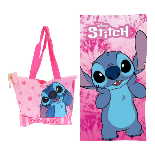 Lilo & Stitch strandset; strandlaken en strandtas