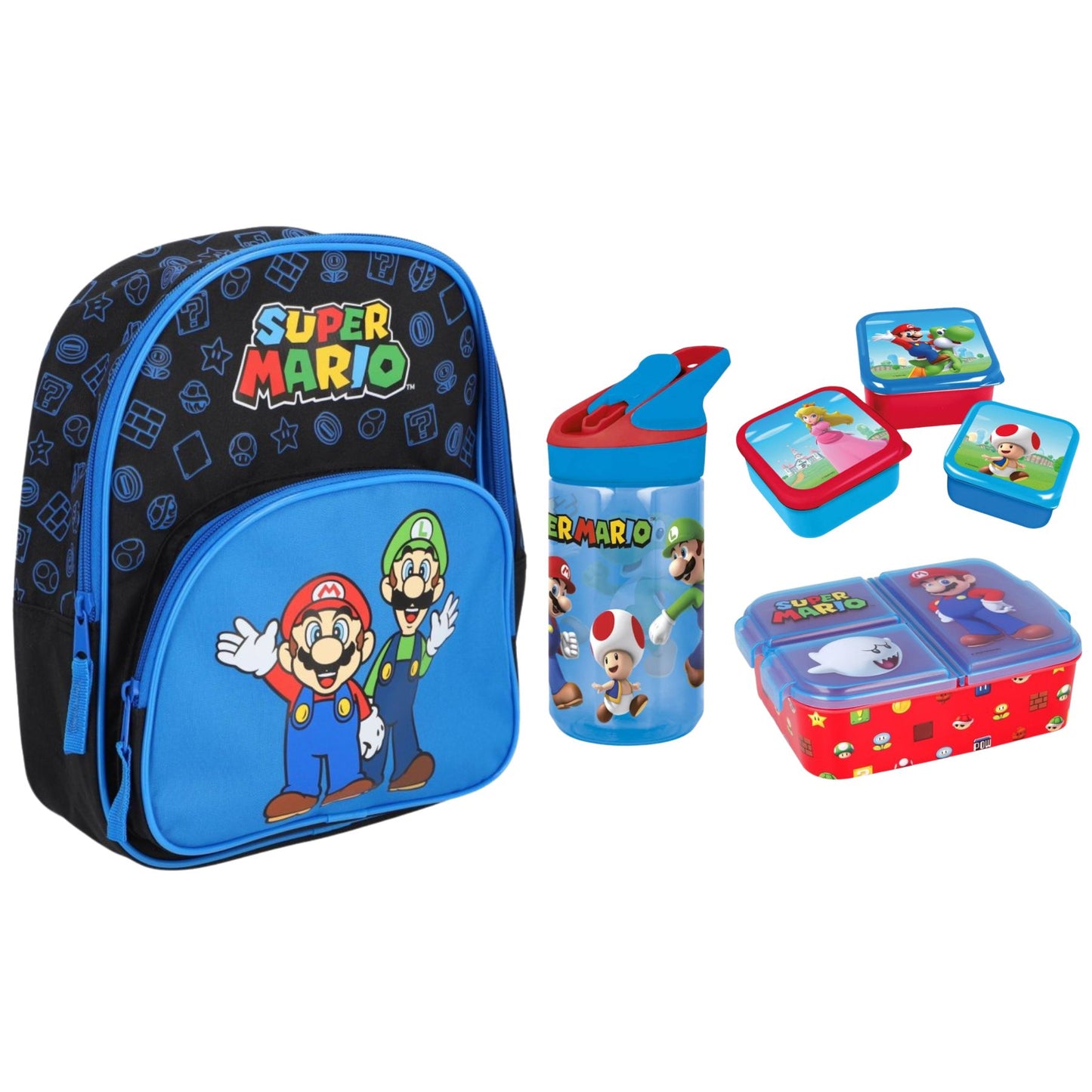 Super Mario school set; rugzak en lunchset