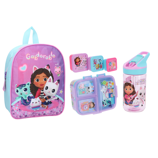 Gabby's Dollhouse schoolset; rugzak en lunchset