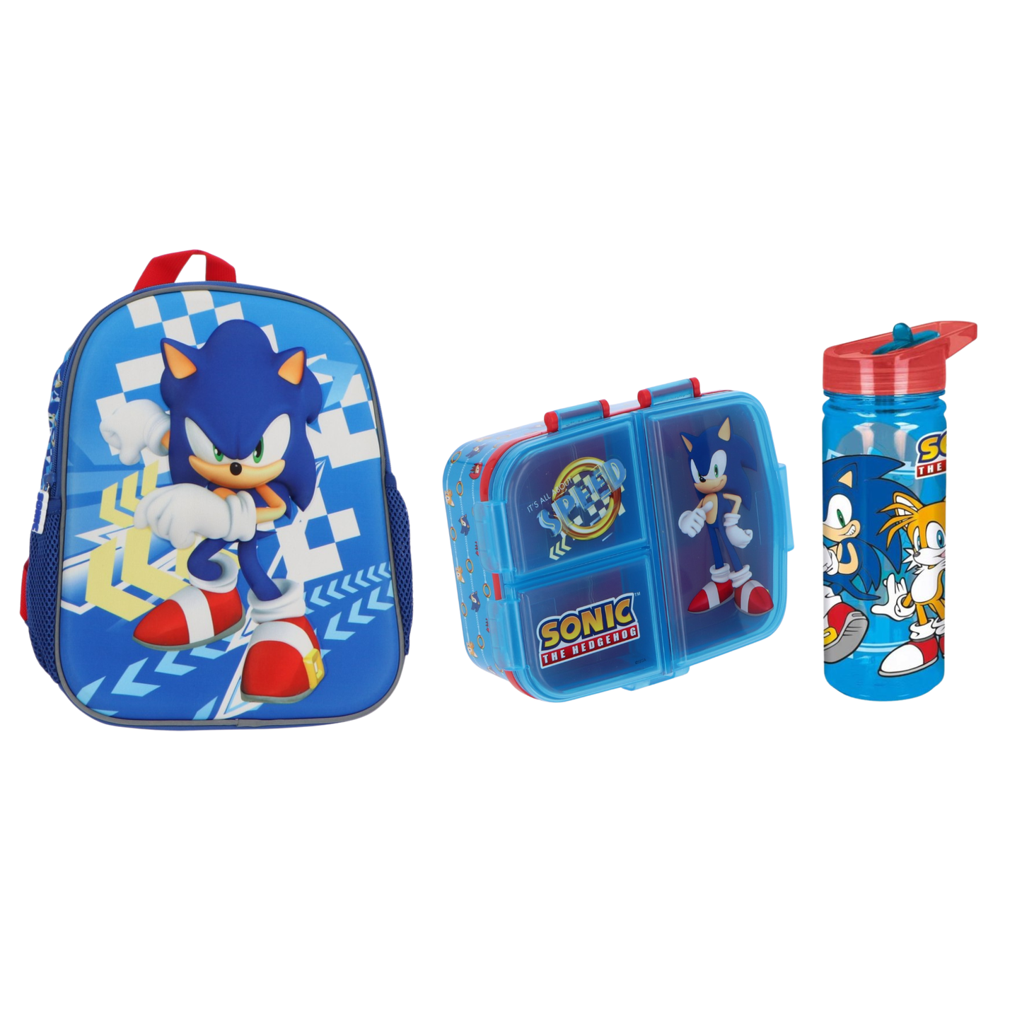 Sonic schoolset; rugzak en lunchset