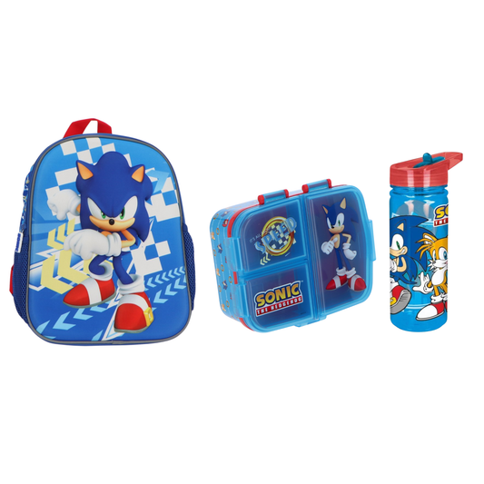 Sonic school set; rugzak en lunchset