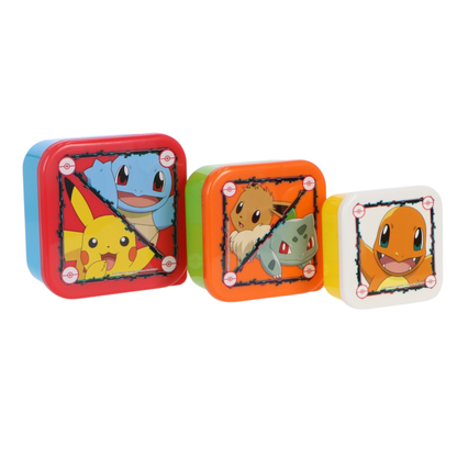 Pokemon lunchset; lunchbox, snackbox en drinkfles
