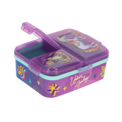 Unicorn Academy lunchset; lunchbox, snackbox en drinkfles