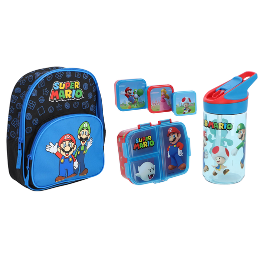 Super Mario school set; rugzak en lunchset