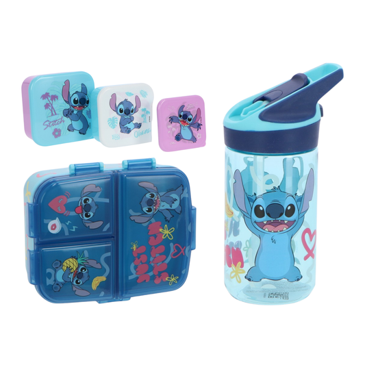 Lilo & Stitch lunchset; drinkfles, lunchbox en snackbox