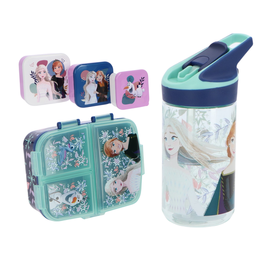 Frozen lunchset; drinkfles, lunchbox en snackbox