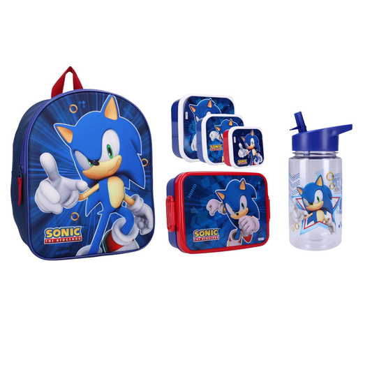 Sonic school set; rugzak en lunchset