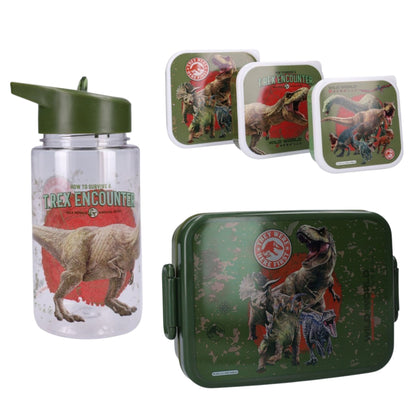 Jurassic World lunchset; lunchbox snackbox en drinkfles