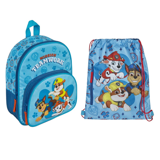 Paw Patrol tassenset; rugzak en gymtas