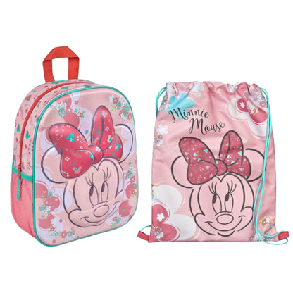 Minnie Mouse tassenset; rugzak en gymtas