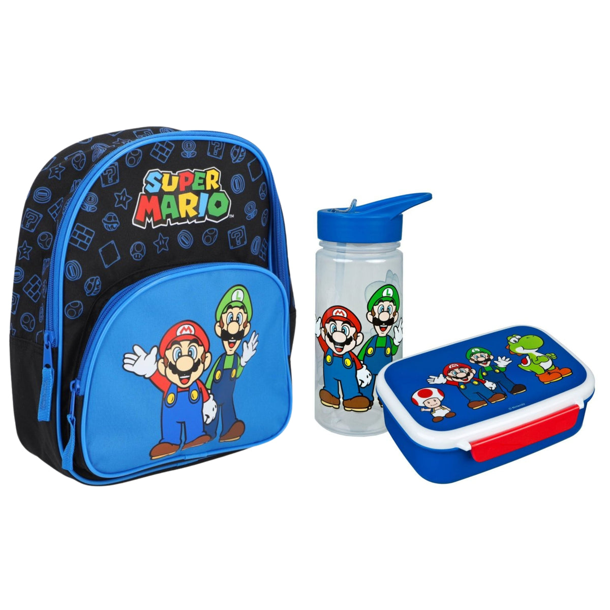 Super Mario schoolset; rugzak en lunchset