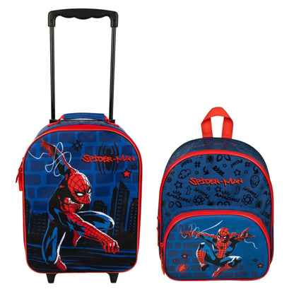 Spiderman reisset; trolley en rugzak