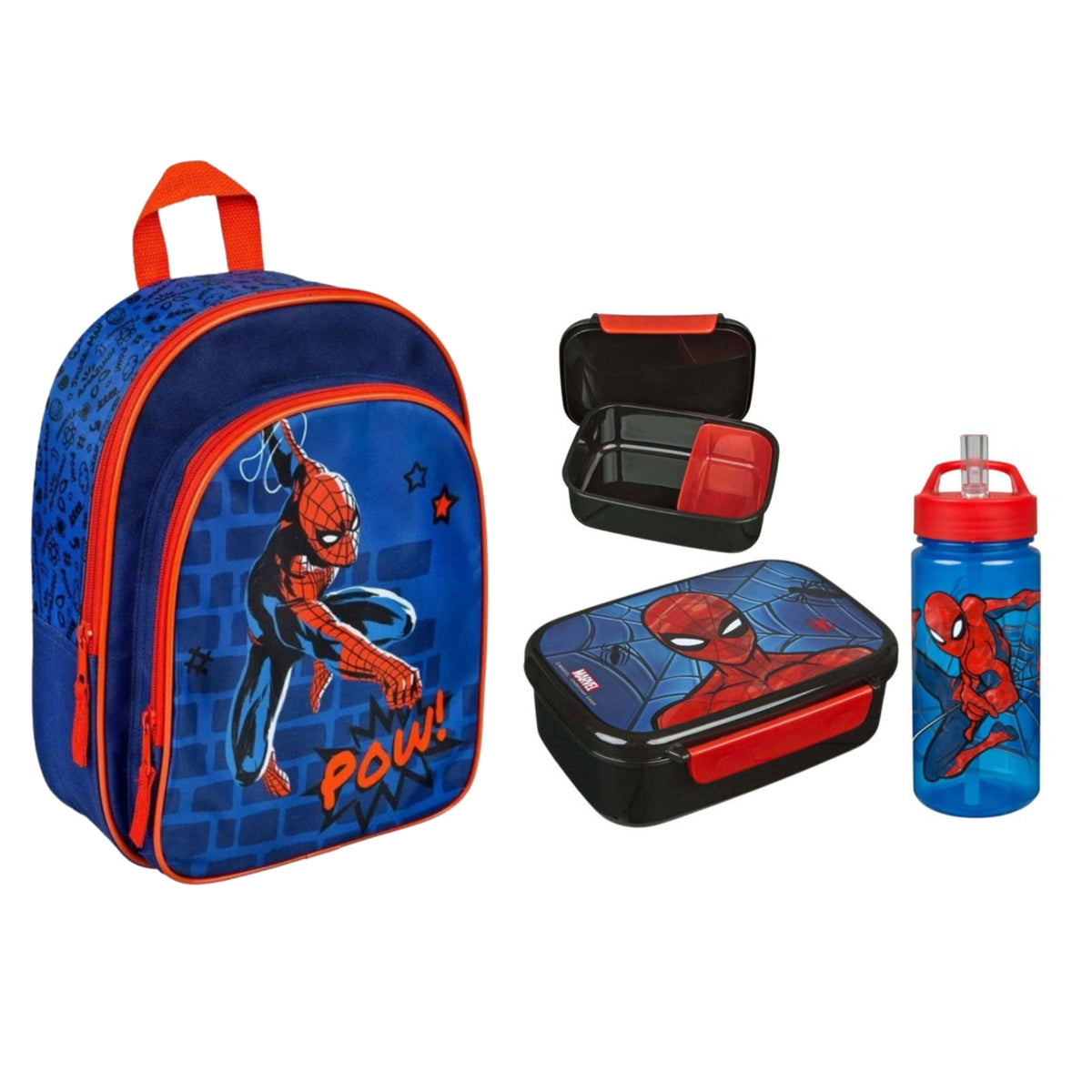 Spiderman schoolset; rugzak en lunchset