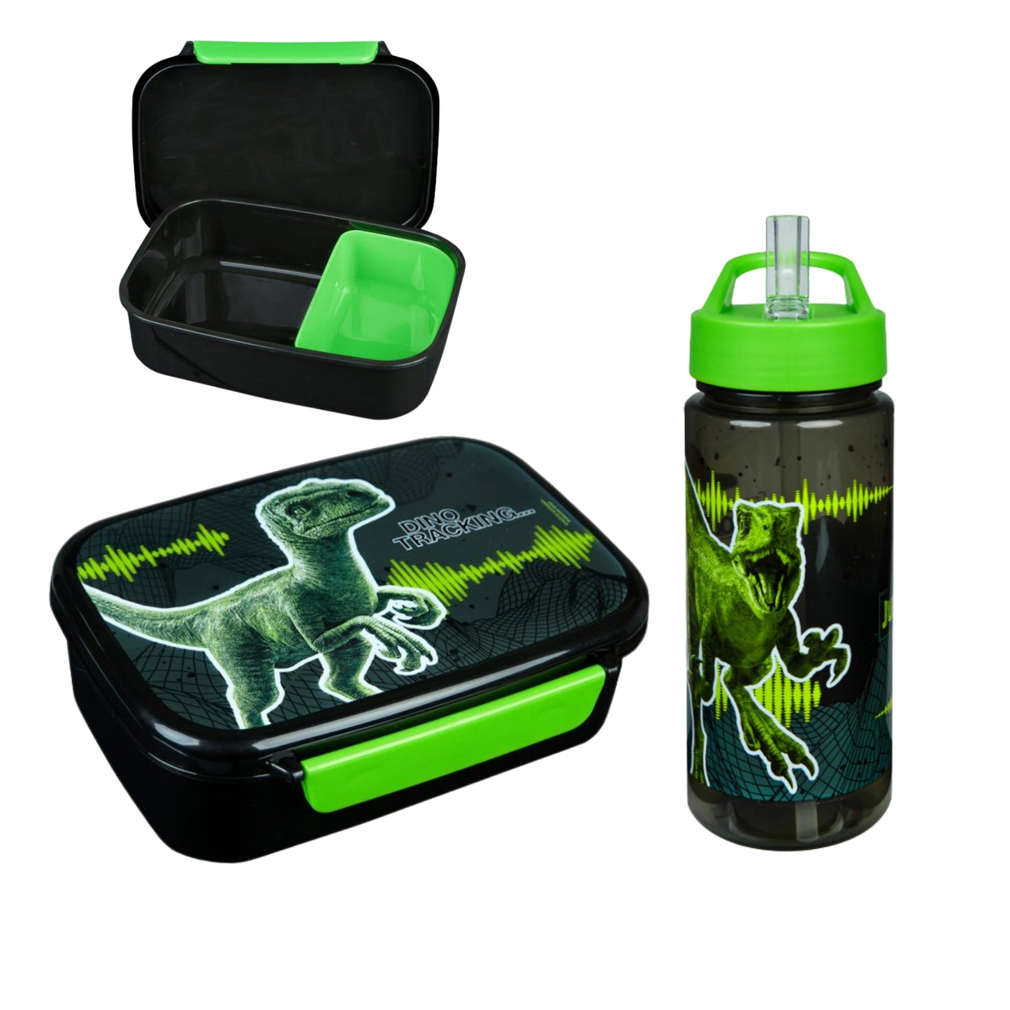 Jurassic World lunchset; lunchbox en drinkfles