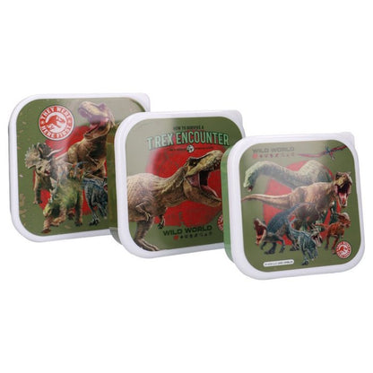 Jurassic World lunchset; lunchbox snackbox en drinkfles