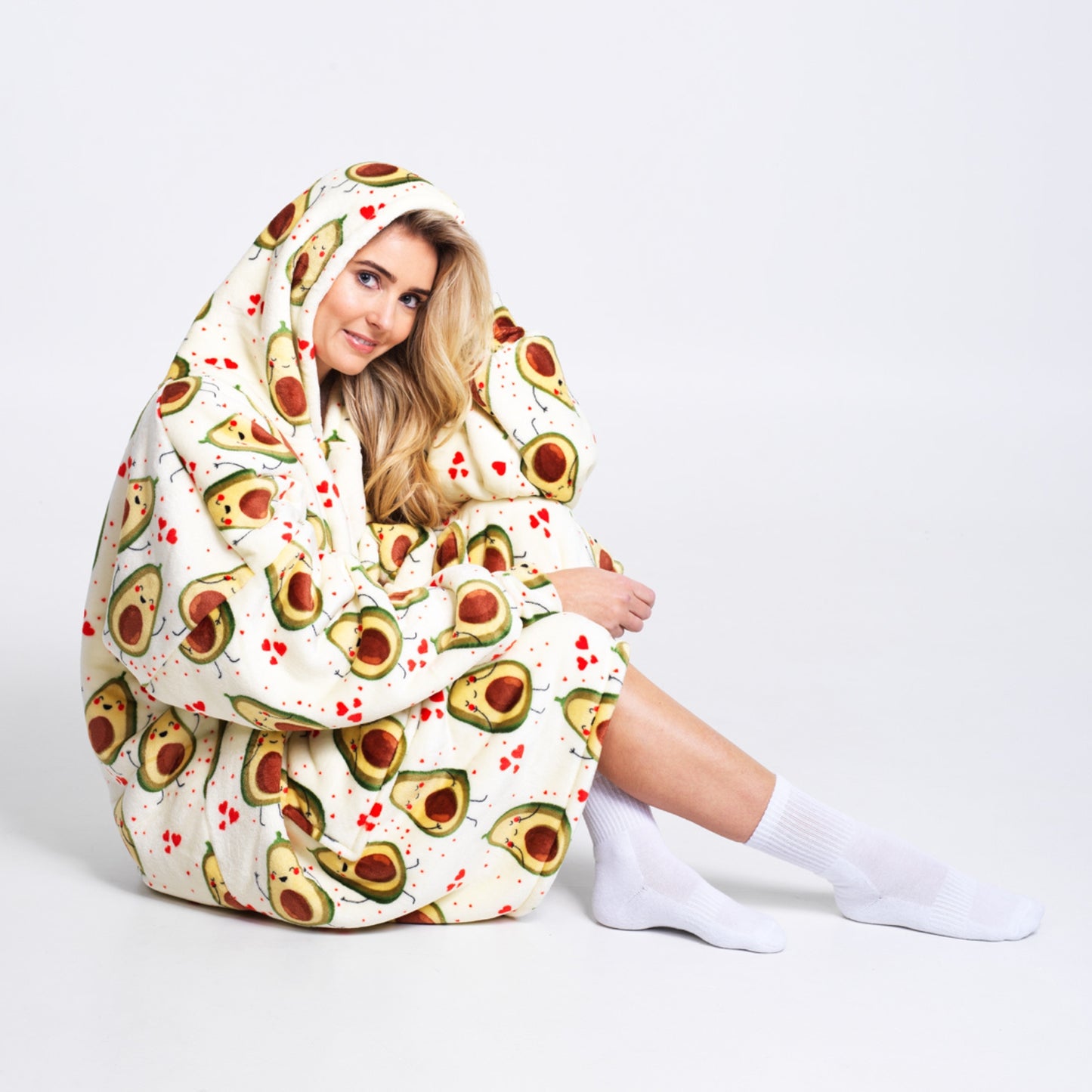 Noxxiez hoodie deken - avocado