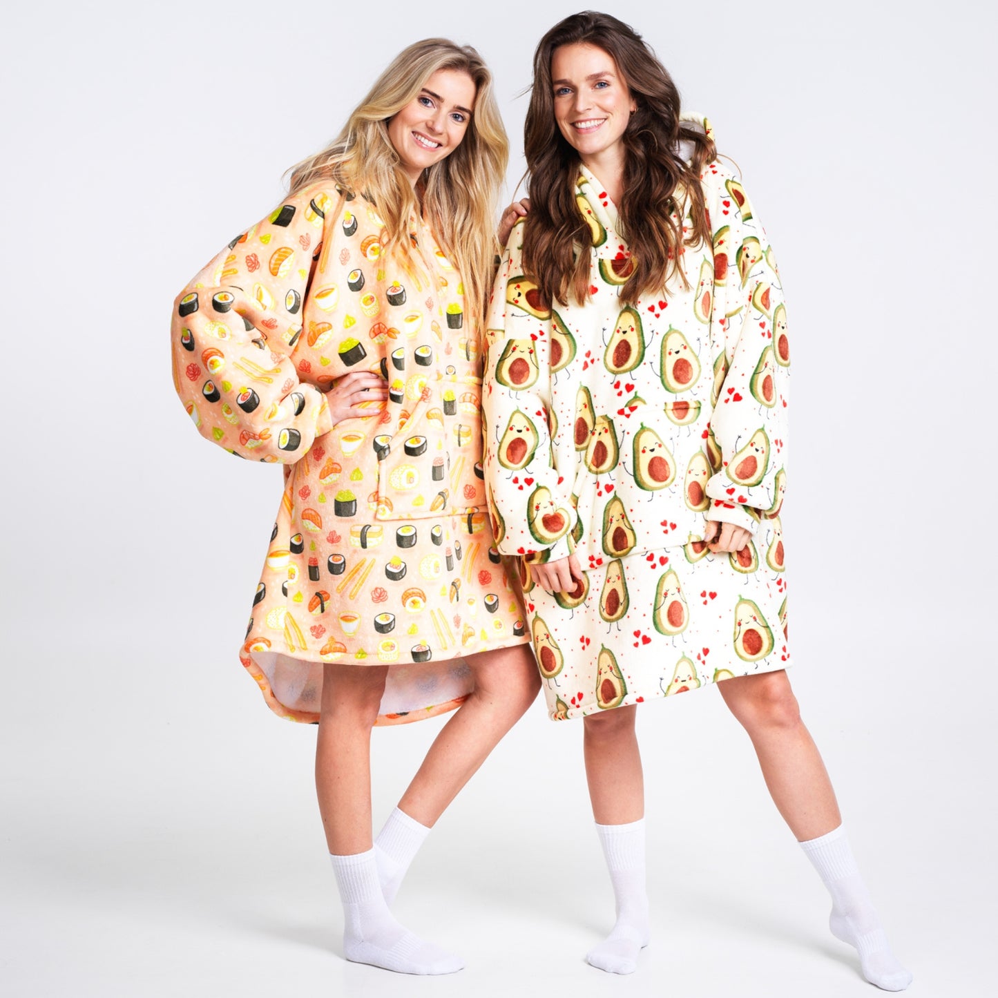 Noxxiez hoodie deken - avocado