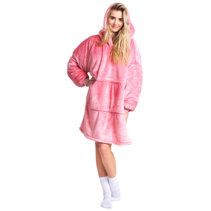 Noxxiez hoodie deken - roze