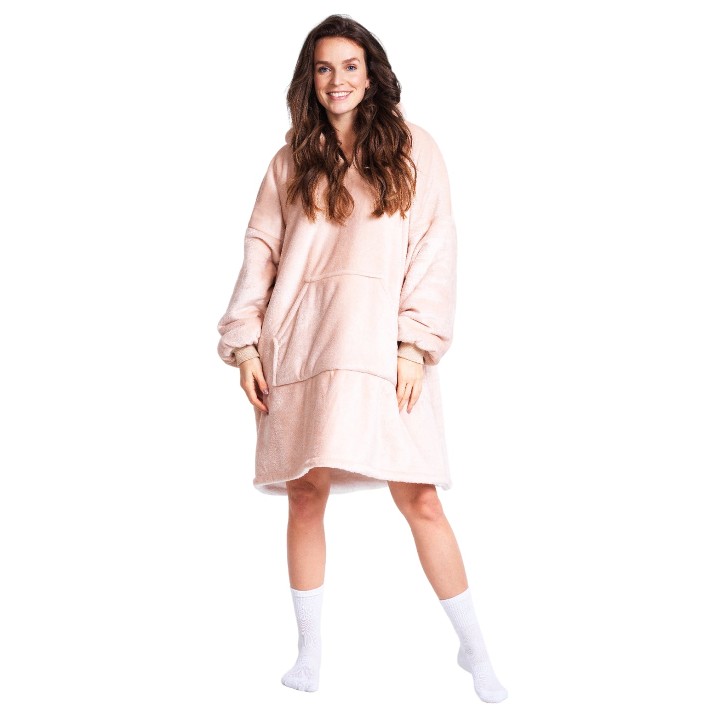 Noxxiez hoodie deken - taupe