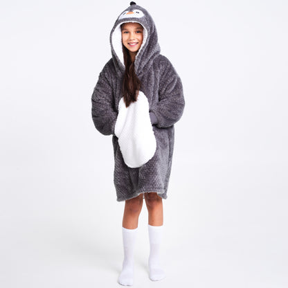 Noxxiez hoodie deken - pinguïn