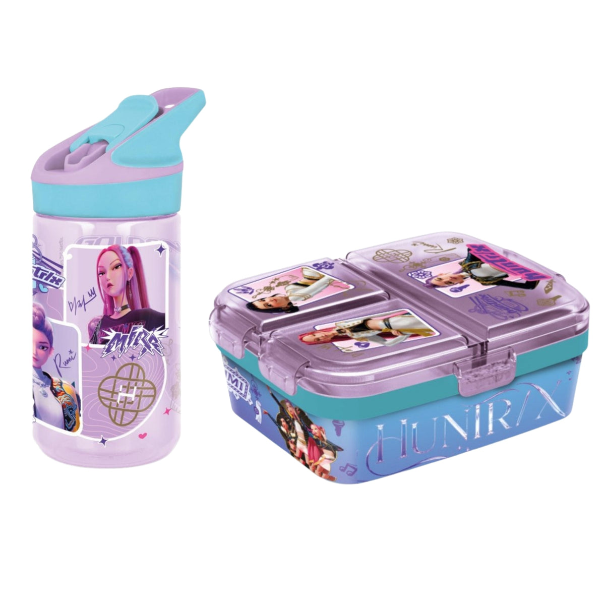KPop Demon Hunters lunchset; lunchbox en drinkfles