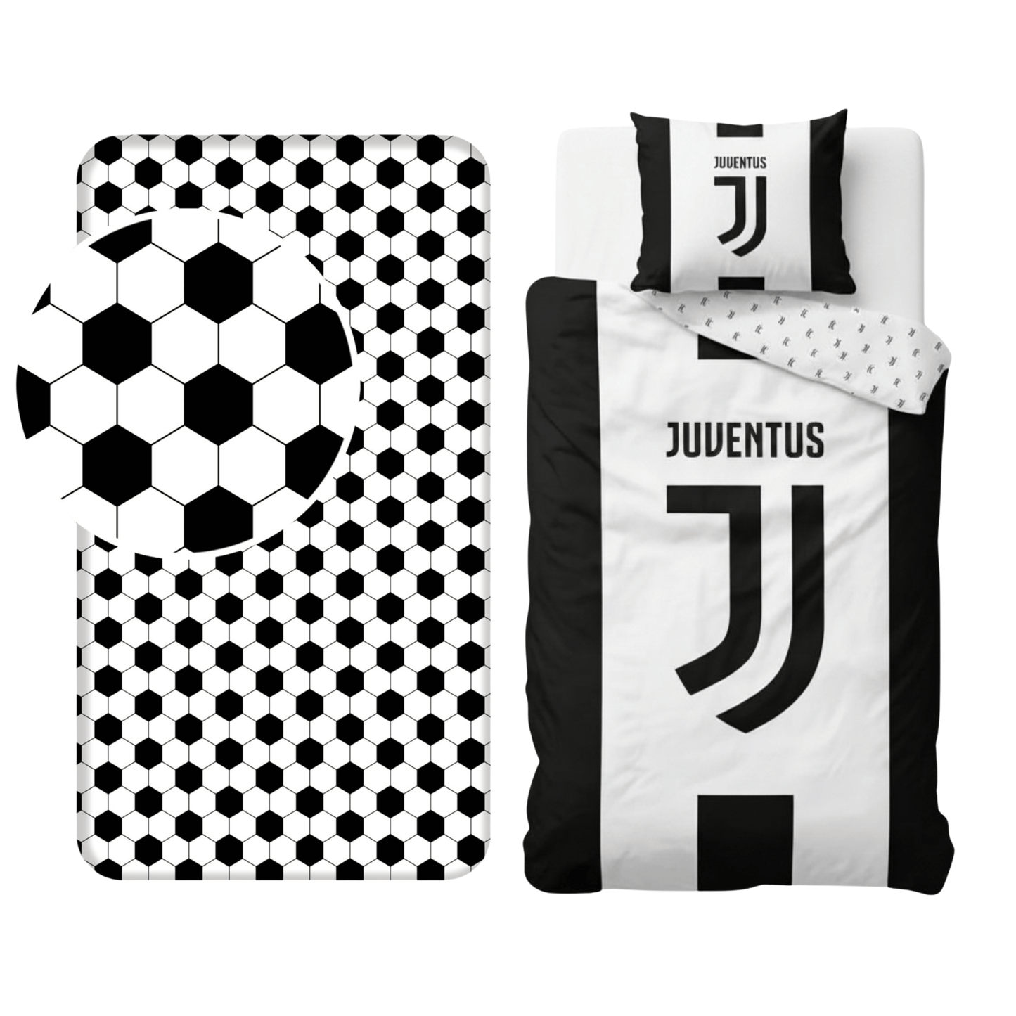 Juventus slaapkamerset; dekbedovertrek en hoeslaken