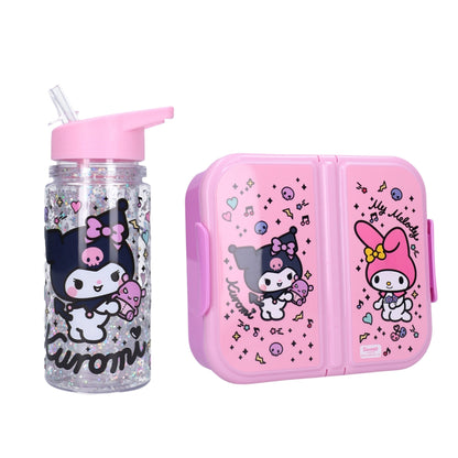 Kuromi lunchset; lunchbox en drinkfles