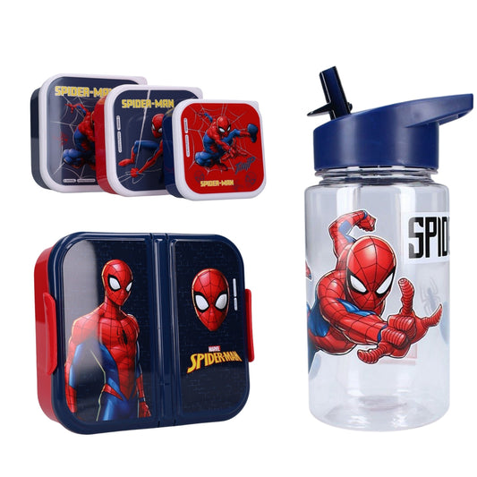 Spiderman lunchset; lunchbox, snackbox en drinkfles