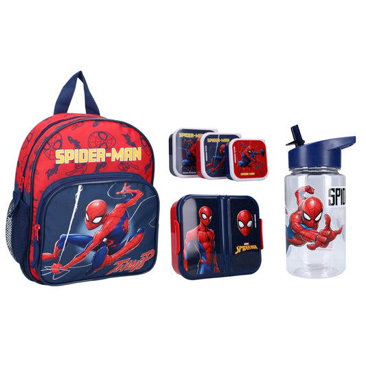 Spiderman schoolset; rugzak en lunchset