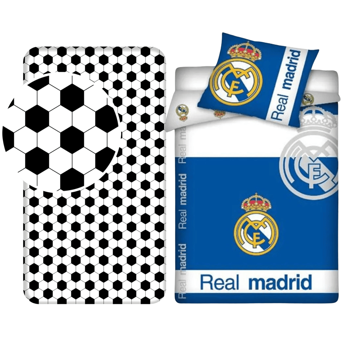 Real Madrid slaapkamerset; dekbedovertrek en hoeslaken