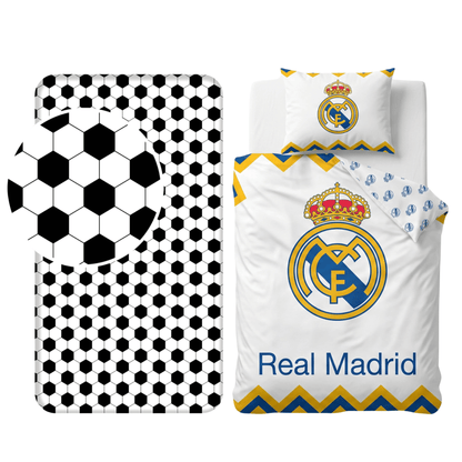 Real Madrid slaapkamerset; dekbedovertrek en hoeslaken