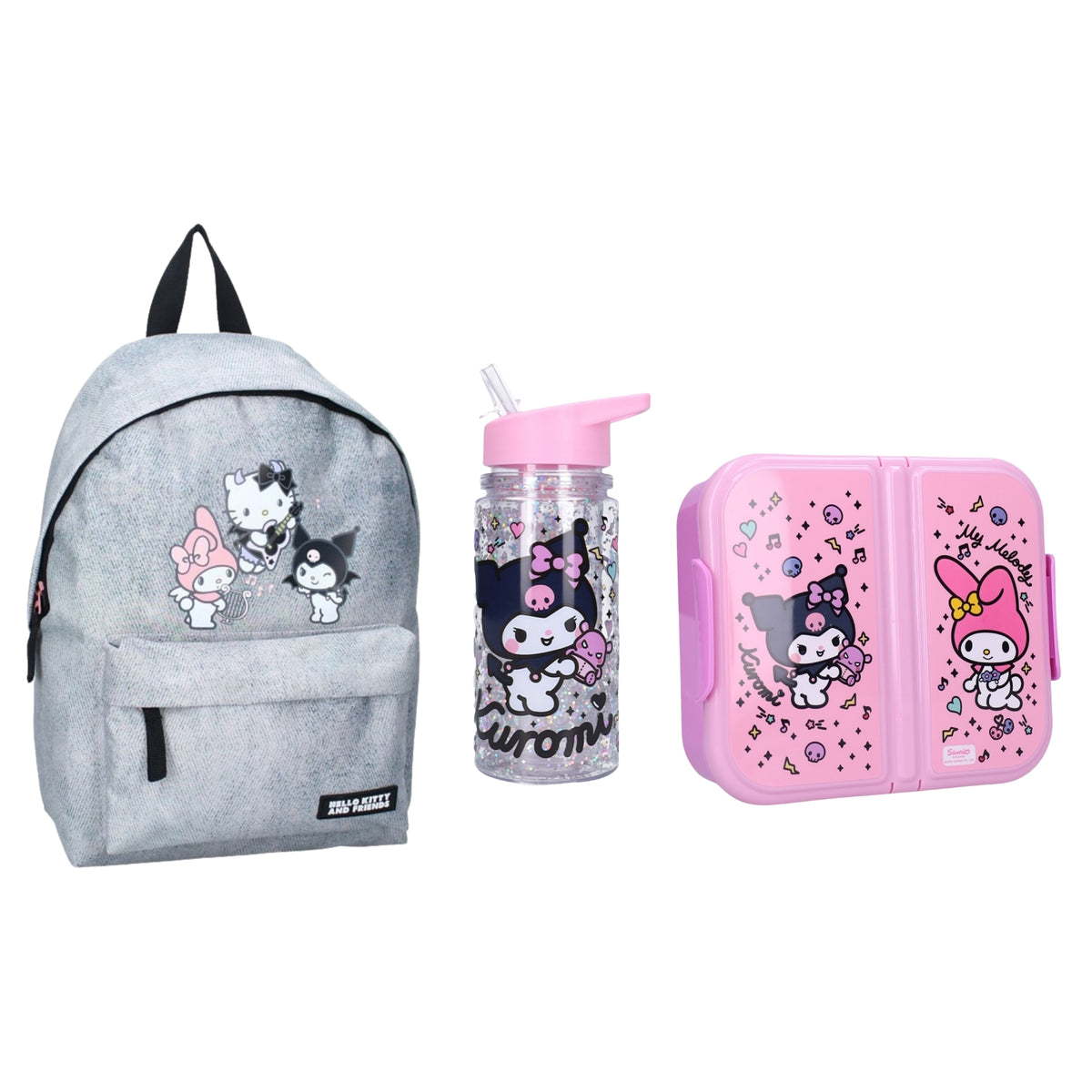 Kuromi schoolset; rugzak en lunchset