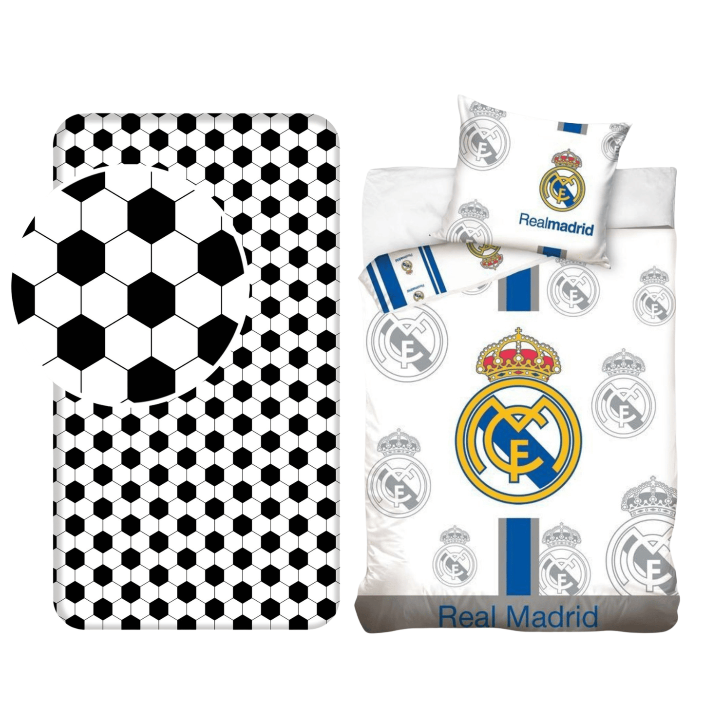 Real Madrid slaapkamerset; dekbedovertrek en hoeslaken