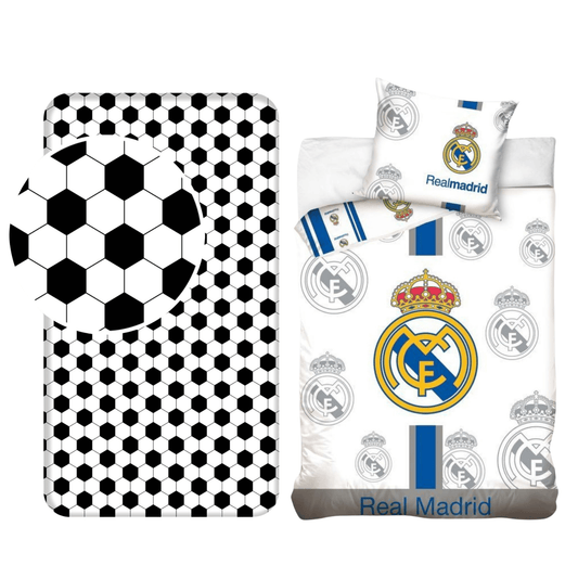 Real Madrid slaapkamerset; dekbedovertrek en hoeslaken