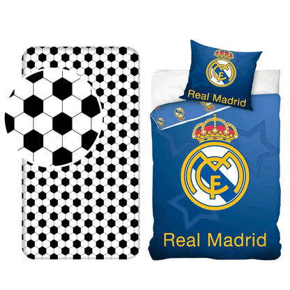Real Madrid slaapkamerset; dekbedovertrek en hoeslaken