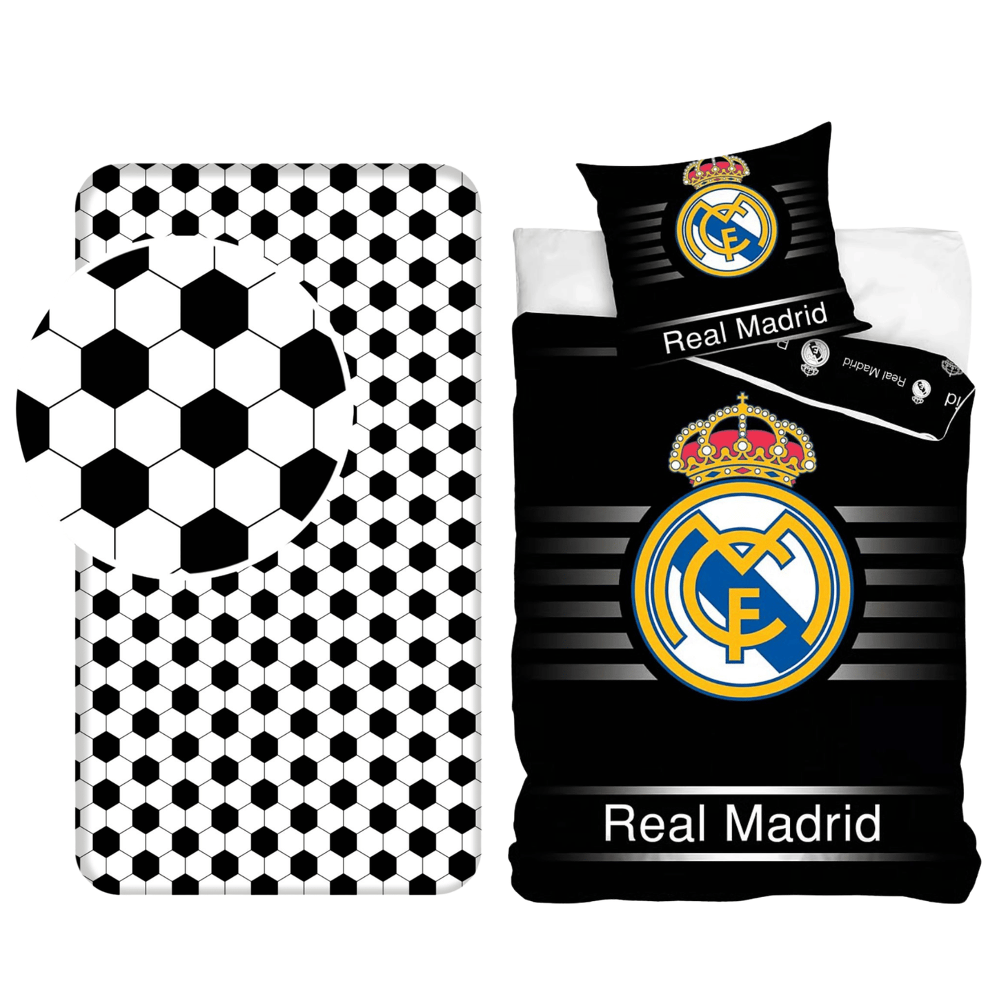 Real Madrid slaapkamerset; dekbedovertrek en hoeslaken