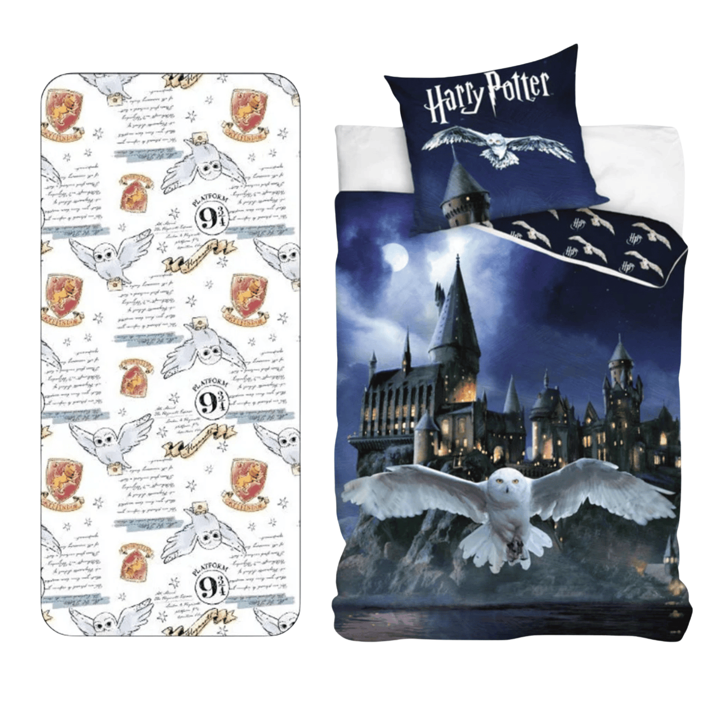 Harry Potter slaapkamerset; dekbedovertrek en hoeslaken