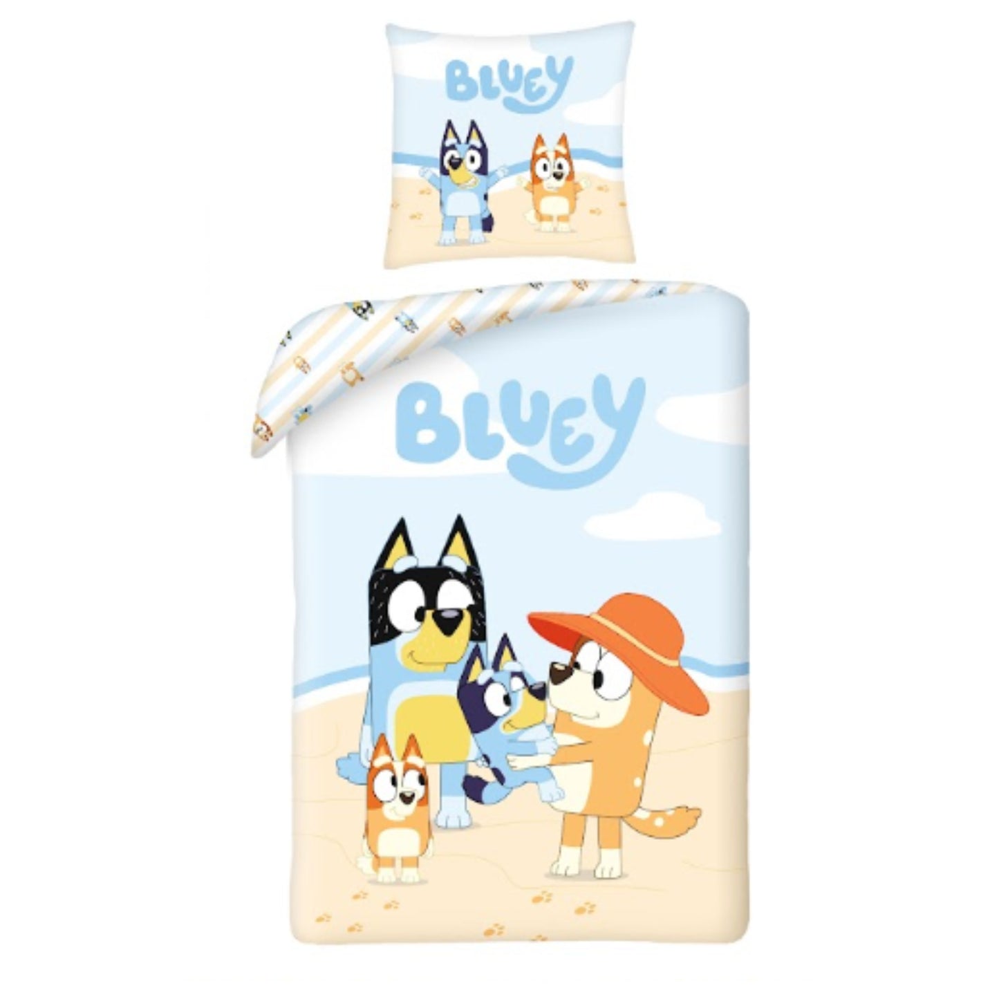Bluey slaapkamerset; dekbedovertrek en hoeslaken