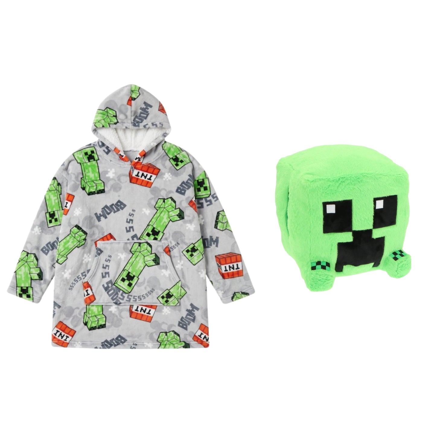 Minecraft slaapkamerset; handwarmer en hoodie deken