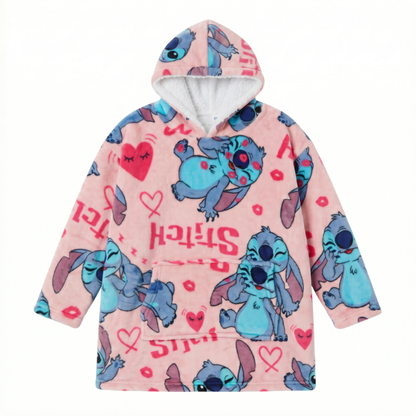 Lilo & Stitch slaapkamerset; handwarmer en hoodie deken