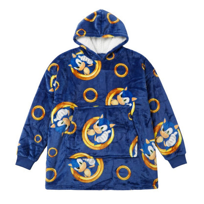 Sonic slaapkamerset; handwarmer en hoodie deken