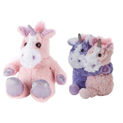 Warmies set; magnetron pluche - lavendel geur - unicorn