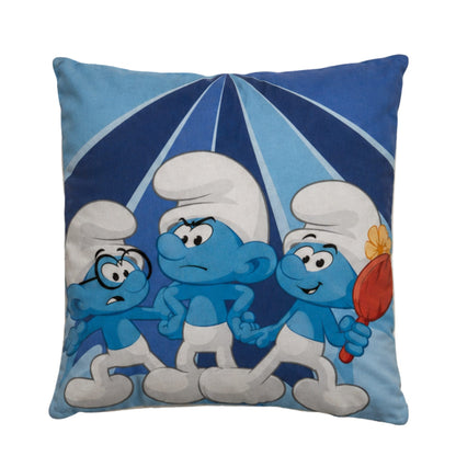 Smurfen slaapkamerset; kussen en fleece deken